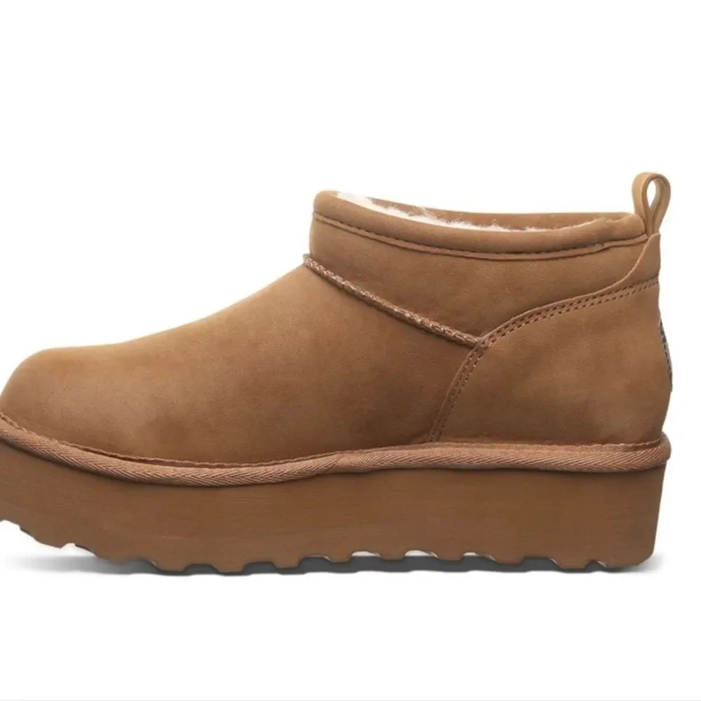 BearPaw Retro Super Shorty Vegan Platform Boot-‎ Hickory